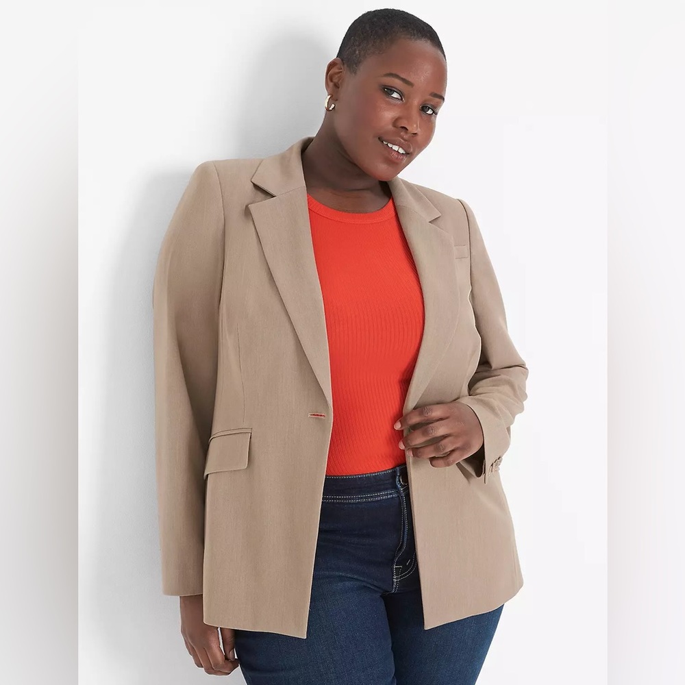 LB Perfect Drape Blazer 1-Button Stretch